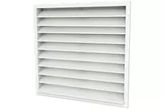 Außenwanddurchlässe 300x300 Aluminium mit feststehenden Lamellen - RAL 9010