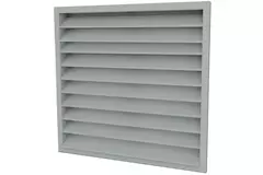 Außenwanddurchlässe 300x300 Stahl mit feststehenden Lamellen - Blank unbeschichtet