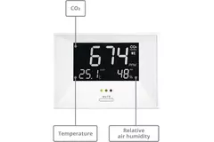 CO2-Messgerät - mit Luftqualitätsmesser, Temperatur- und Feuchtigkeitsanzeige