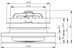 Zehnder ComfoValve Luna E125 Abluftventil