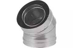 Konzentrischer Durchmesser 80 - 125 mm Biegung 45 gr I316L/I304 (D0,5/0,6) (inkl. Dichtungsgummi Innenrohr)