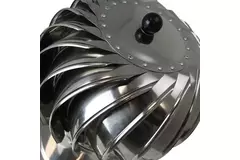 Windbetriebener Dachventilator Edelstahl mit Haube inkl. Dachplatte - 65m³/h