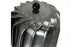 Windbetriebener Dachventilator mit Haube 150 mm Edelstahl inklusive Dachplatte - 325m3/h