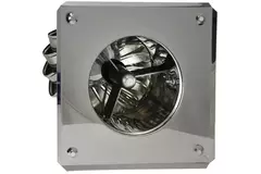 Windbetriebener Dachventilator Edelstahl mit Haube inkl. Dachplatte - 65m³/h