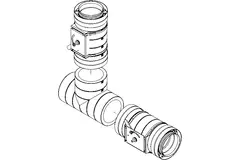 Isoliertes T-Stück EPS Durchmesser 125mm
