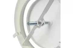 Tellerventil Metall Ø 200 mm RAL 9010 mit Klemmfedern (DVSC200)