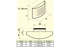 Lüftungseinlassventil Ø 125 mm mit perforierter Abdeckung für Wandmontage WEISS - DTQA125