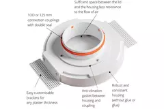 Ergovent rahmenloses verputzbares Ventil Rund 160 mm