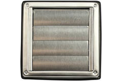 Edelstahl-Frontgitter 100mm mit beweglichen Lamellen für hohen Auslass - EL-SS-OP100 SS