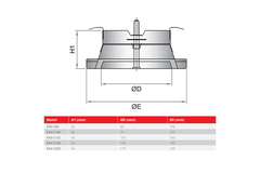 Entlüftungsventil 200 mm mit Metallfedern - EAV-C200 RAL9010