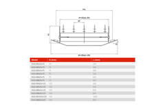 Rohrgitter doppelt verstellbar 425x125 mm für Wickelfalzrohre 315 bis 900 mm - DGS-DB425x125