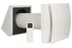 Dezentrale WRG-Lüftungsanlage HRU Wand Ø150 mit Fernbedienung - 60 m³/h - HRU-WALL-RC-150-60-PEG