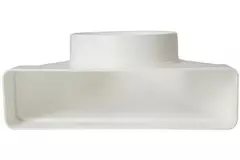Bogen 90° nach Flachkanal Vertikal Ø 100 mm - 220x55 KLD25-100