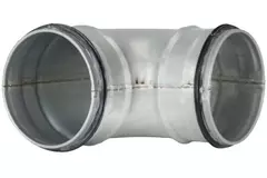 Kurzer Wickelfalz Bogen 45° Ø 80mm