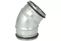 Kurzer Wickelfalz Bogen 45° Ø 80mm
