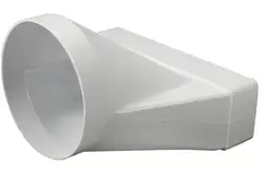 Reduzierstück Kunststoff rechteckig 220x90mm nach rund Ø 150 mm KSD29-150