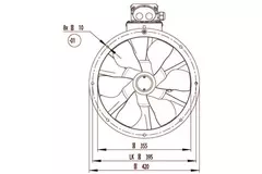 axial 355mm Kanalventilator - AL 355 D2 01