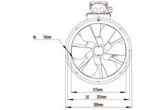 axial 315mm Kanalventilator - AL 315 D2 01