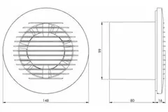 Badlüfter Ø 100mm anthrazit rund - EA100A