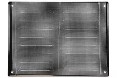 Lüftungsgitter Metall 260x190 mm schwarz - MR2619M - RAL9005