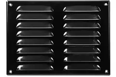 Lüftungsgitter Metall 260x190 mm schwarz - MR2619M - RAL9005