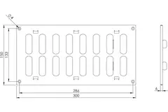 Metallgitter verstellbar 300x150mm weiß - MR3015R - RAL9016