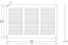 Metallgitter 300x200mm schwarz - MR3020M - RAL9005