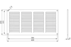 Metallgitter 400x200mm schwarz - MR4020M - RAL9005