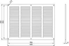 Metallgitter 400x300mm schwarz - MR4030M - RAL9005