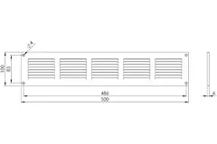 Metallgitter 500x100mm schwarz - MR5010M - RAL9005