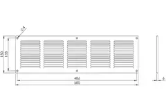 Metallgitter 500x150mm schwarz - MR5015M - RAL9005