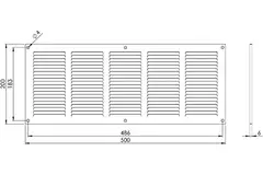 Metallgitter 500x200mm schwarz - MR5020M - RAL9005