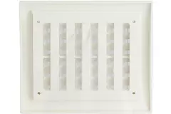 Wandgitter Kunststoff mit beweglichen Lamellen 150x150mm Weiß - N10R