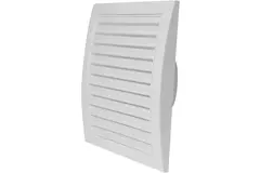 Wandgitter Kunststoff 190x190mm Ø125mm Weiß - ND12