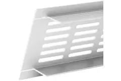 Sockelgitter Aluminium Weiß 500x40mm RA450
