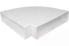 Bogen für Flachkanal 90° Kunststoff Horizontal 220x55mm KLH25-90