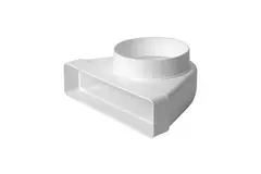 Bogen 90° nach Flachkanal Vertikal Ø 100 mm - 220x55 KLD25-100