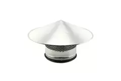 Wickelfalz Dachhaube mit Gitterrost Ø 125mm