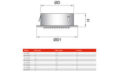 Lüftungsgitter rund 80 mm aus Aluminium - EL-A-R80 ALU