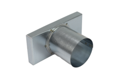 Deckel 220x80 mm mit Anschlussdurchmesser 80 mm für Abgasrohr
