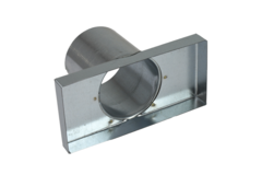 Deckel 220x80 mm mit Anschlussdurchmesser 80 mm für Abgasrohr