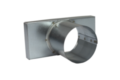 Deckel 220x80 mm mit Anschlussdurchmesser 80 mm für Abgasrohr