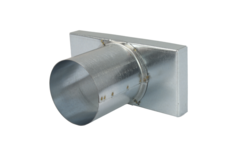 Deckel 220x80 mm mit Anschlussdurchmesser 80 mm für Abgasrohr