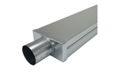 Deckel 220x80 mm mit Anschlussdurchmesser 80 mm für Abgasrohr