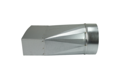 Adapter 220x80 mm auf Durchmesser 125 mm für Rohrleitungen