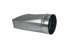 Adapter 220x80 mm auf Durchmesser 125 mm für Rohrleitungen