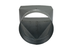 Adapter 220x80 mm auf Durchmesser 125 mm für Rohrleitungen