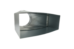 Adapter 220x80 mm auf Durchmesser 125 mm für Rohrleitungen