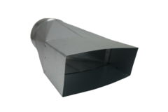 Adapter 220x80 mm auf Durchmesser 125 mm für Rohrleitungen