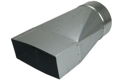 Adapter 220x80 mm auf 160 mm Durchmesser für Rohrleitungen